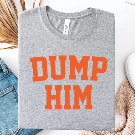 Britney Spears Dump Him T Shirt In Athletic Heaher Color