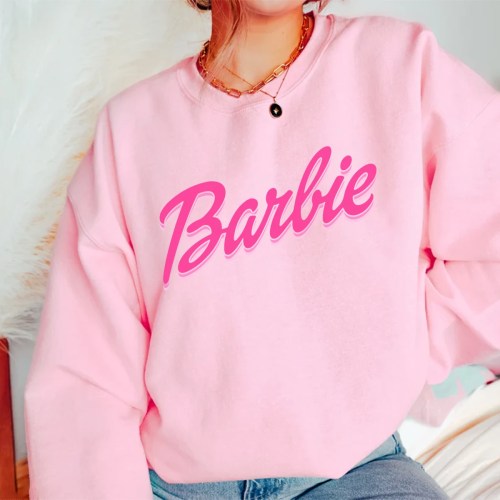 Hot Pink Barbie Sweatshirt, Light Pink Barbie Sweatshirt, Hot Pink Barbie Sweatshirt, White Barbie Sweatshirt, Barbie Shirts, Barbie Logo, Barbie Shirt Women, Barbie T shirt Women's, Hot pink Barbie Shirt, Light Pink Barbie Shirt, Outfit Barbie, Barbie T Shirt, Barbie Clothes, Barbie Top, Barbie Pink Shirt, Barbie Shirt Girls