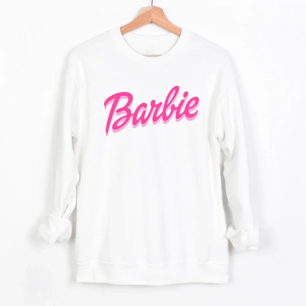 Hot Pink Barbie Sweatshirt, Light Pink Barbie Sweatshirt, Hot Pink Barbie Sweatshirt, White Barbie Sweatshirt, Barbie Shirts, Barbie Logo, Barbie Shirt Women, Barbie T shirt Women's, Hot pink Barbie Shirt, Light Pink Barbie Shirt, Outfit Barbie, Barbie T Shirt, Barbie Clothes, Barbie Top, Barbie Pink Shirt, Barbie Shirt Girls