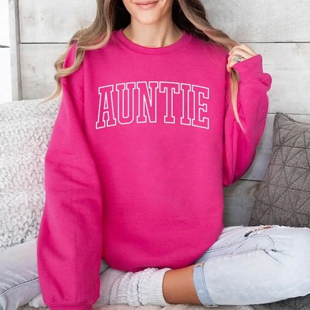 Auntie Sweatshirt, Aunt Crewneck Sweatshirt, Mother's Day Gift Sweatshirt, My Best Aunt Sweatshirt, Cute Auntie Sweatshirt, Best Gift For Aunt, Aunt Sweater.