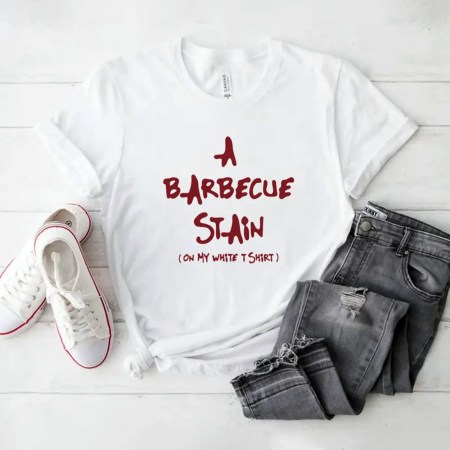 BBQ Stain On My White T Shirt BBQ Stain On My White T Shirt, Barbecue Stain T Shirt, Funny White T Shirt, Tim McGraw Something Like That T Shirt, Barbecue Stain On My White T Shirt, Tim McGraw T Shirt, Barbecue Sauce T Shirt, Unisex T Shirt, BBQ Merch, Stain Shirt.