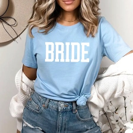 Bachelorette Party T Shirt Light Blue Bachelorette Party T Shirt, Bride T Shirt, Bride To Be T Shirt, Wedding Shirt, Bachelorette T Shirt, Bride Gift, Bride Party, Bridal Party Shirt, Gift For Bestie, Bachelorette Trip Shirt, Cute Bride T Shirt, Comfy Bride Shirt, T Shirt For Bachelorette Party.