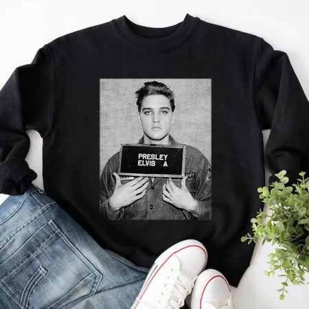 Elvis Presley Mugshot 1960 Sweatshirt, Elvis Presley Fan Unisex Sweatshirt, Elvis Army Sweatshirt, Elvis Presley Vintage Shirt, Elvis Presley Graphic Tee, Elvis Best ever Shirt, High Quality Printed Sweatshirt, Elvis Is Dead Sweatshirt, Elvis Presley Singer Sweater, Elvis Presley Funny Mugshot Movie Sweatshirt