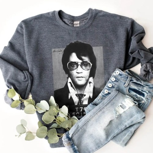 Elvis Presley Mugshot 1970 Sweatshirt Dark heather Elvis Presley Mugshot 1970 Sweatshirt, Elvis Presley Fan Unisex Sweatshirt, Elvis Army Sweatshirt, Elvis Presley Vintage Shirt, Elvis Presley Graphic Tee, Elvis Best ever Shirt, High Quality Printed Sweatshirt, Elvis Is Dead Sweatshirt, Elvis Presley Singer Sweater, Elvis Presley Funny Mugshot Movie Sweatshirt