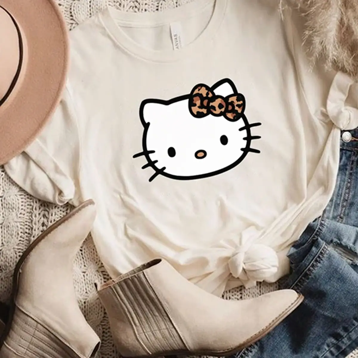 Hello Kitty T Shirt, Kitty Leopard Shirt, Cat Shirt, Cat Lovers Gift. Retro T Shirt, Cat woman T Shirt, Leopard Shirt, Cute Kitty Shirt, Women T Shirt, Custom T Shirt, Printed T Shirt, Graphic Tee, Trend T Shirt, Color's T Shirt, Comfort T Shirt.