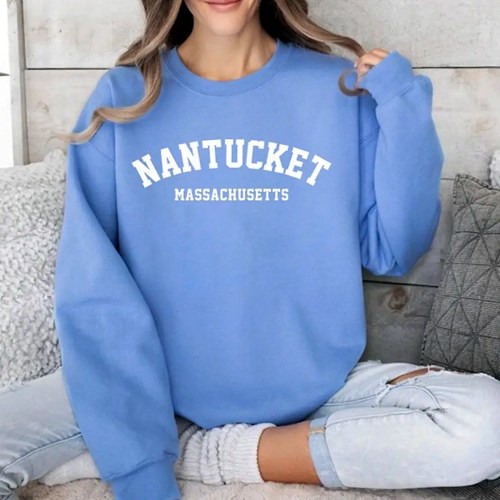 Nantucket Massachusetts Sweatshirt Carolina Blue Nantucket Massachusetts Sweatshirt, Nantucket Bachelorette Crewneck Sweatshirt, Nantucket Sweatshirt, Trendy Preppy Sweatshirt, Aesthetic College Crewneck, Oversized Minimalist Sweater, Nantucket Sweatshirt, Bachelorette Trip Sweatshirt, Unisex Sweatshirt.