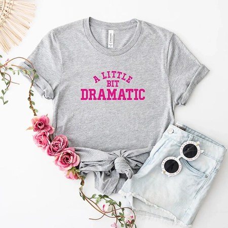 Regina George A Little Bit Dramatic T Shirt, Regina George Graphic Tee, Mean Girls Movie T Shirt, Drama T Shirt, Regina George Funny T shirt, Regina George  Women T Shirt, Dramatic T Shirt, Fans T shirt, High Quality t Shirt, Worldwide Shipping T Shirt.