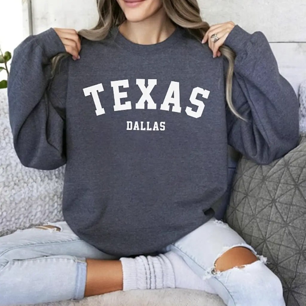 Texas Dallas Sweatshirt, Texas Dallas Bachelorette Crewneck Sweatshirt, Texas Sweatshirt, Trendy Preppy Sweatshirt, Aesthetic College Crewneck, Oversized Minimalist Sweater, Dallas City Sweatshirt, Bachelorette Trip Sweatshirt, Unisex Sweatshirt.