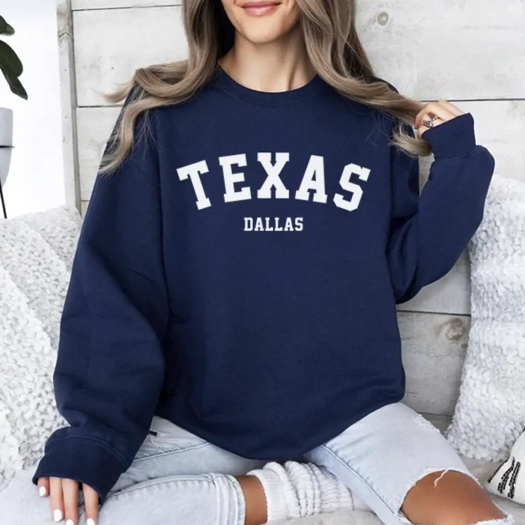 Texas Dallas Sweatshirt, Texas Dallas Bachelorette Crewneck Sweatshirt, Texas Sweatshirt, Trendy Preppy Sweatshirt, Aesthetic College Crewneck, Oversized Minimalist Sweater, Dallas City Sweatshirt, Bachelorette Trip Sweatshirt, Unisex Sweatshirt.