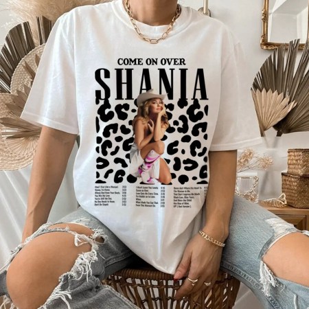 Shania Twain Come On Over Tour T Shirt, Shania Twain Concert T Shirt, Outfit For Shania Twain Concert, Shania twain Tour T Shirt,  Shania Twain Vintage T Shirt, Shania twain Leopard T Shirt, Shania Twain Graphic Tee, Shania Twain Tee.