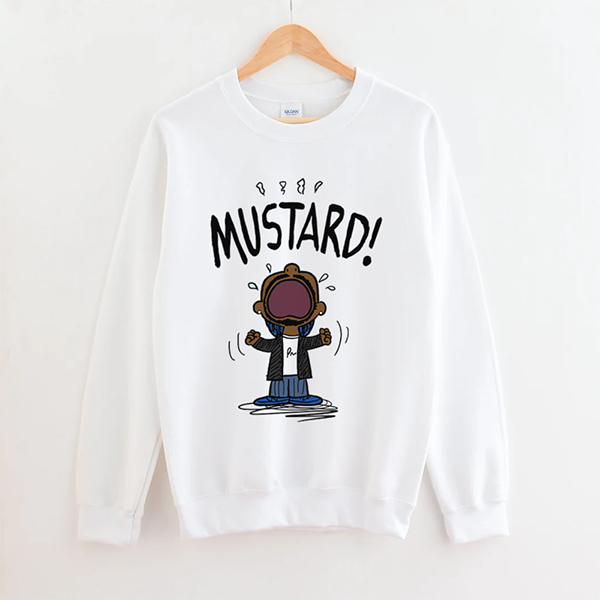 Mustard Meme Unisex Sweatshirt, Kendrick Lamar Mustard Sweatshirt, Super Bowl 2025 Halftime Team Sweatshirt, GNX Album Fan Art Crewneck Sweatshirt, Hip Hop Sweatshirt, They Not Like Us Sweatshirt, Super Bowl LIX Halftime Show Sweatshirt.