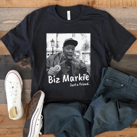 Biz Markie T Shirt, Biz Markie Just A Friend T Shirt, Biz Markie Rapper T Shirt, Biz Markie Black T Shirt, Famous T Shirt, Graphic Tee, Rip, Biz Markie, Hip-Hop’s ‘Just a Friend’ Clown Prince, Dies at 57.