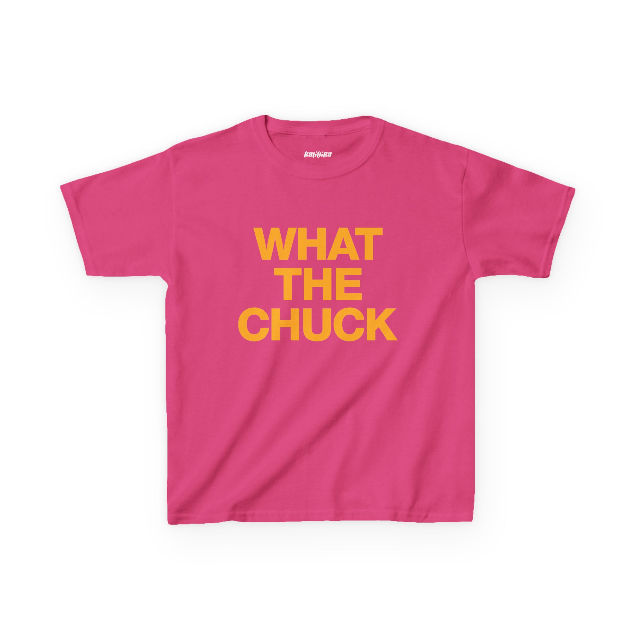 What The Chuck Baby Tee – Y2K Slogan Tee