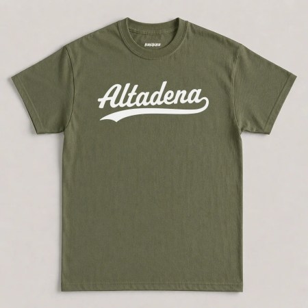 Altadena T-Shirt, Altadena Strong California Neighborhood Pride Graphic Tee in Military Green