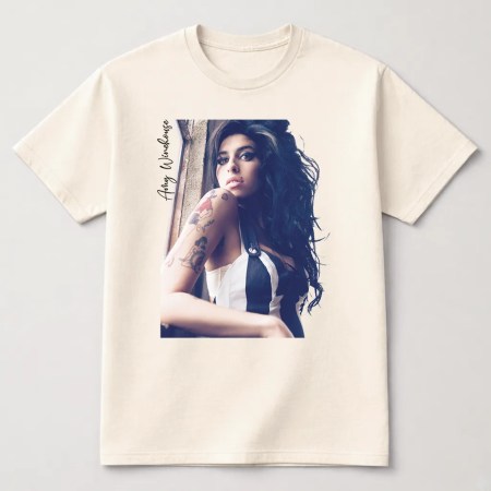 Amy Winehouse Retro T Shirt, Amy Winehouse Sexy Vintage Graphic Tee Natural