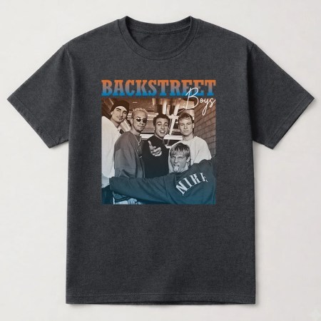 Backstreet Boys Vintage T Shirt, Backstreet Boys The Essential Shirt Dark Heather