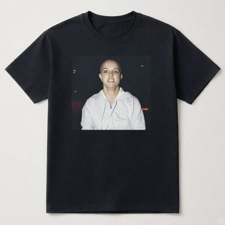 Bald Britney Spears T Shirt, Britney Spears Shaved Head Shirt, Britney Spears Punk's Not Dead T Shirt Black