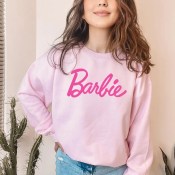 Barbie Sweatshirt, Barbie Outfit, Barbie Logo Women's Sweatshirt