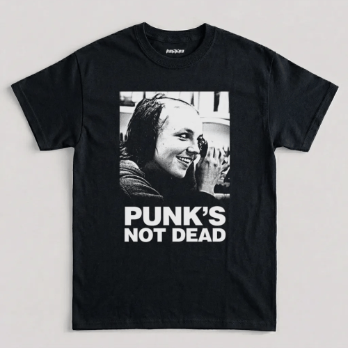 Black Britney Spears Punk's Not Dead Vintage Graphic T-Shirt