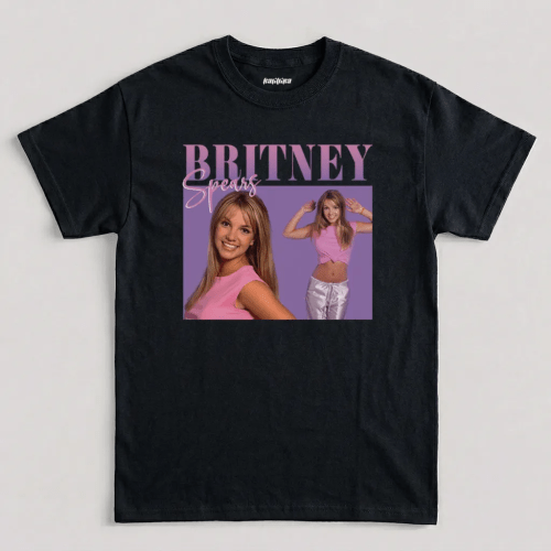 Black Britney Spears Vintage 90’s Graphic T-Shirt Black Britney Spears Vintage 90's Graphic T-Shirt