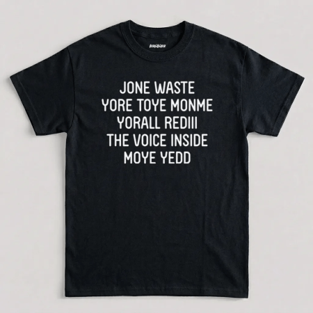 Black Don't Waste Your Time On Me T-Shirt, You're Already The Voice Inside My Head Graphic Tee
