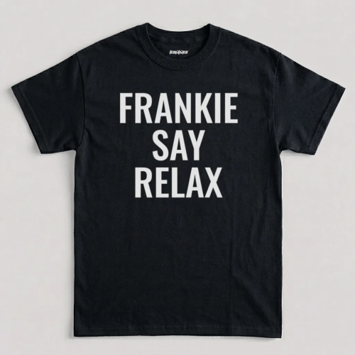 Black Friends Frankie Say Relax Graphic T-Shirt