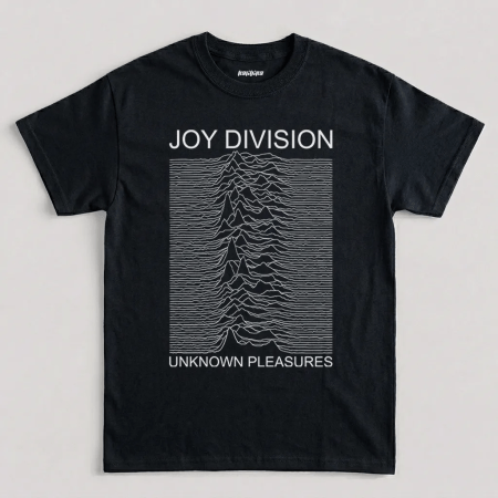 Black Joy Division Unknown Pleasures Graphic T-Shirt