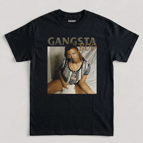 Black Rip Gangsta Boo Lola C. Mitchell Vintage Graphic T-Shirt