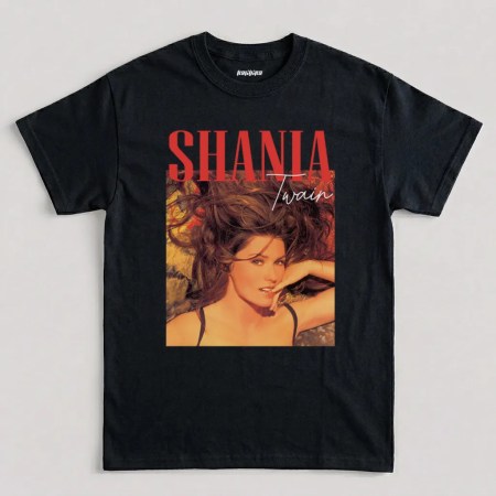 Black Shania Twain Graphic T-Shirt