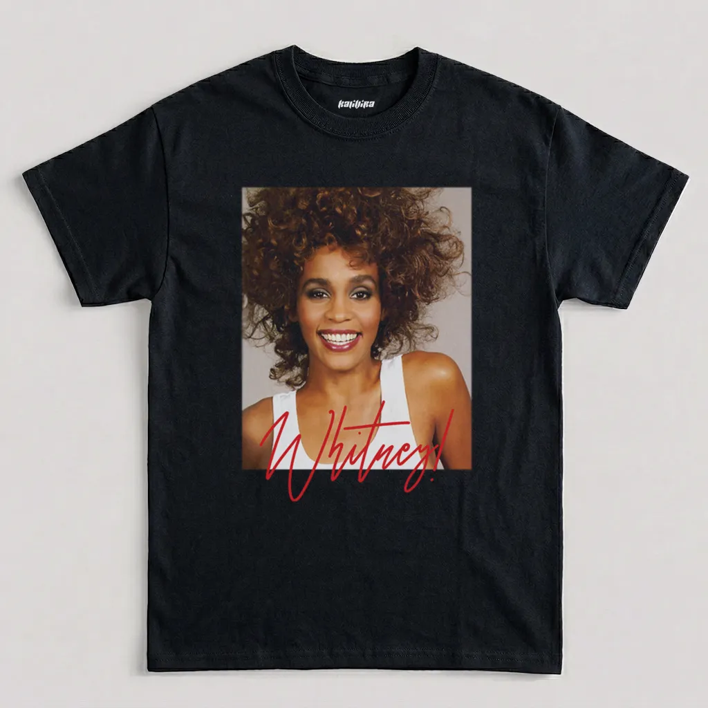 Black Whitney Houston Smile Vintage T Shirt, Whitney Houston Graphic Tee