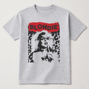 Blondie Leopard T Shirt, Debbie Harry Atomic Blondie White T Shirt