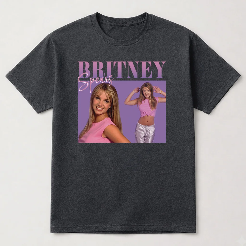 Britney Spears Vintage T Shirt, Britney Spears 90's T Shirt Dark Heather