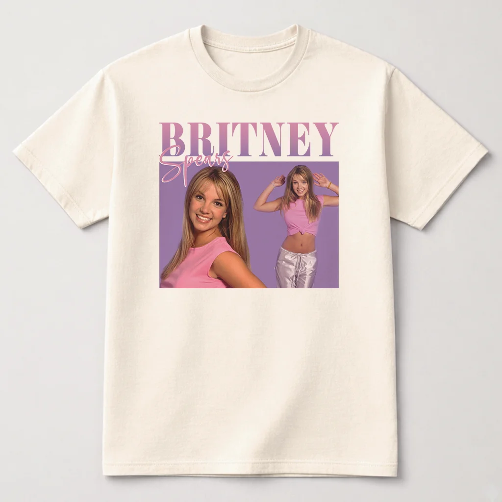 Britney Spears Vintage T Shirt, Britney Spears 90's T Shirt Sport Grey