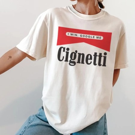 Cignetti T-Shirt, I Win Google Me Shirt, Indiana Fan Graphic Tee In Ivory Color