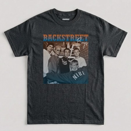 Dark Heather Backstreet Boys Essential Vintage Graphic T-Shirt