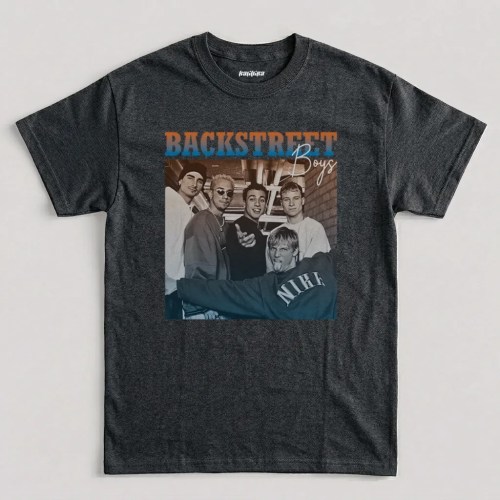 Dark Heather Backstreet Boys Essential Vintage Graphic T-Shirt