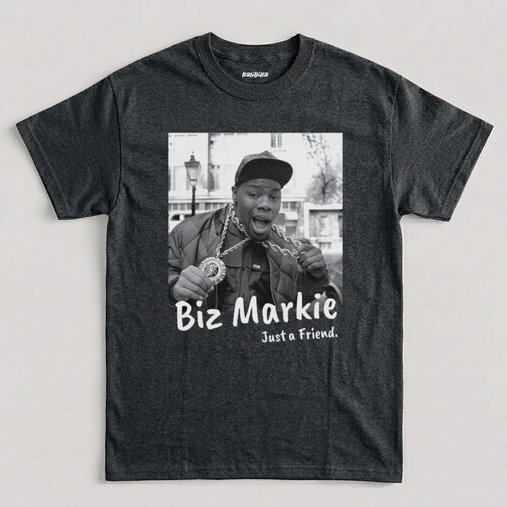 Dark Heather Biz Markie Just A Friend Vintage Graphic T-Shirt