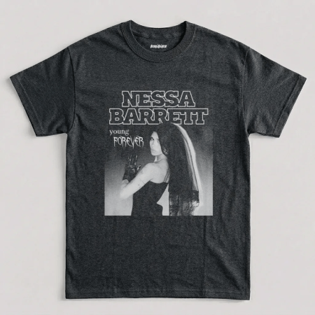 Dark heather Nessa Barrett Young Forever Vintage Graphic T-Shirt