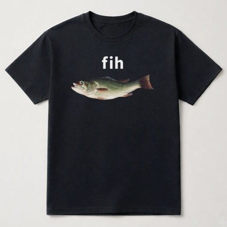 Fih Funny Fish Meme T-Shirt Black