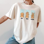 Funny Cat Paw Rock Paper Scissors T-Shirt – Cat Lover Unisex Graphic Tee