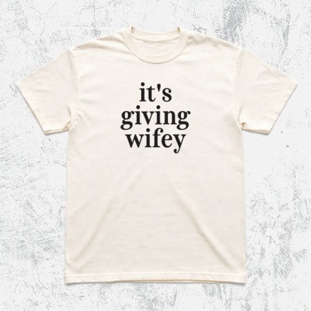 Its Giving Wifey T-Shirt in natural for bride to be bachelorette party outfit and honeymoon gift Its Giving Wifey T-Shirt in natural for bride to be bachelorette party outfit and honeymoon gift