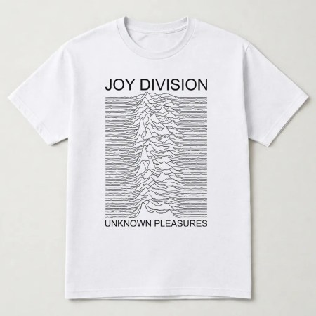 Joy Division T Shirt, Joy Division Unknown Pleasures Unisex T shirt White