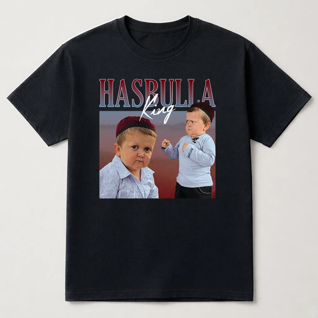 King Hasbulla Shirt, King Hasbulla With Crown T Shirt, Funny Tee Black