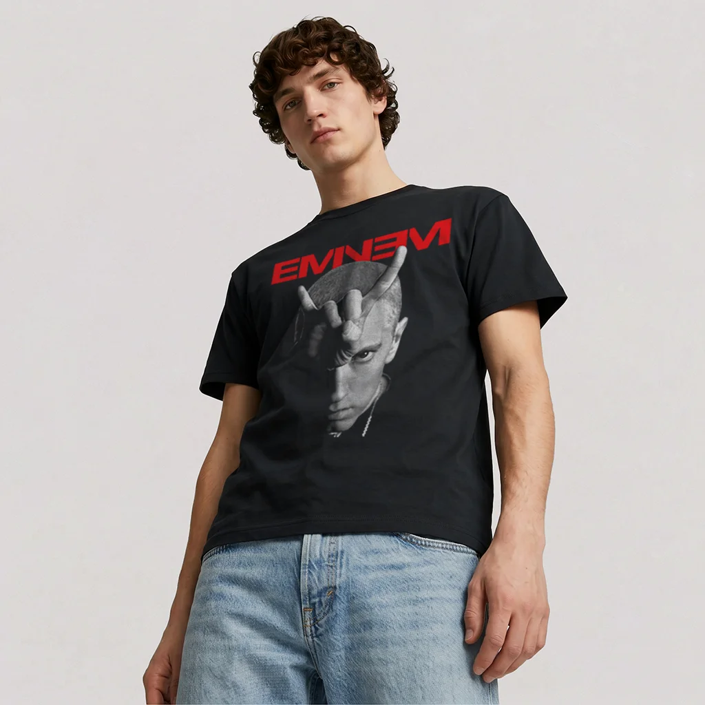 Eminem Horns Fingers Vintage 90's Graphic T-Shirt