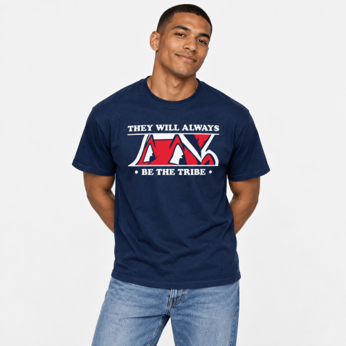 Man Wearing Navy Cleveland Indians Shirt, They Will Always Be The Tribe Cleveland Guardians T-Shirt