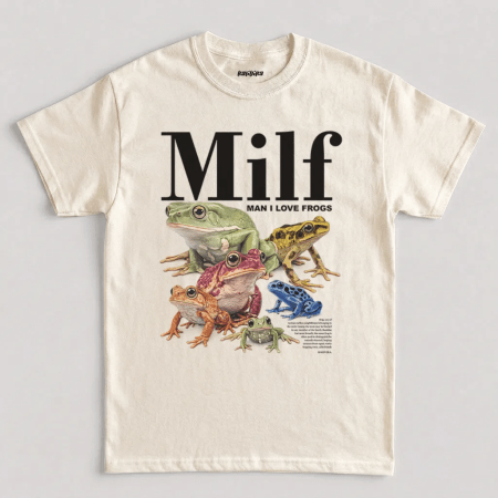 Natural Man I Love Frogs T-Shirt, Funny Frog Meme Unisex Tee