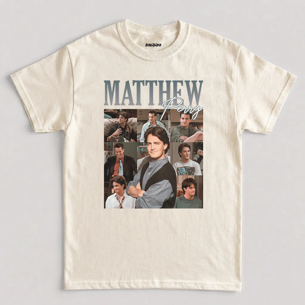 Natural Matthew Berry Chandler Bing Vintage Graphic T-Shirt