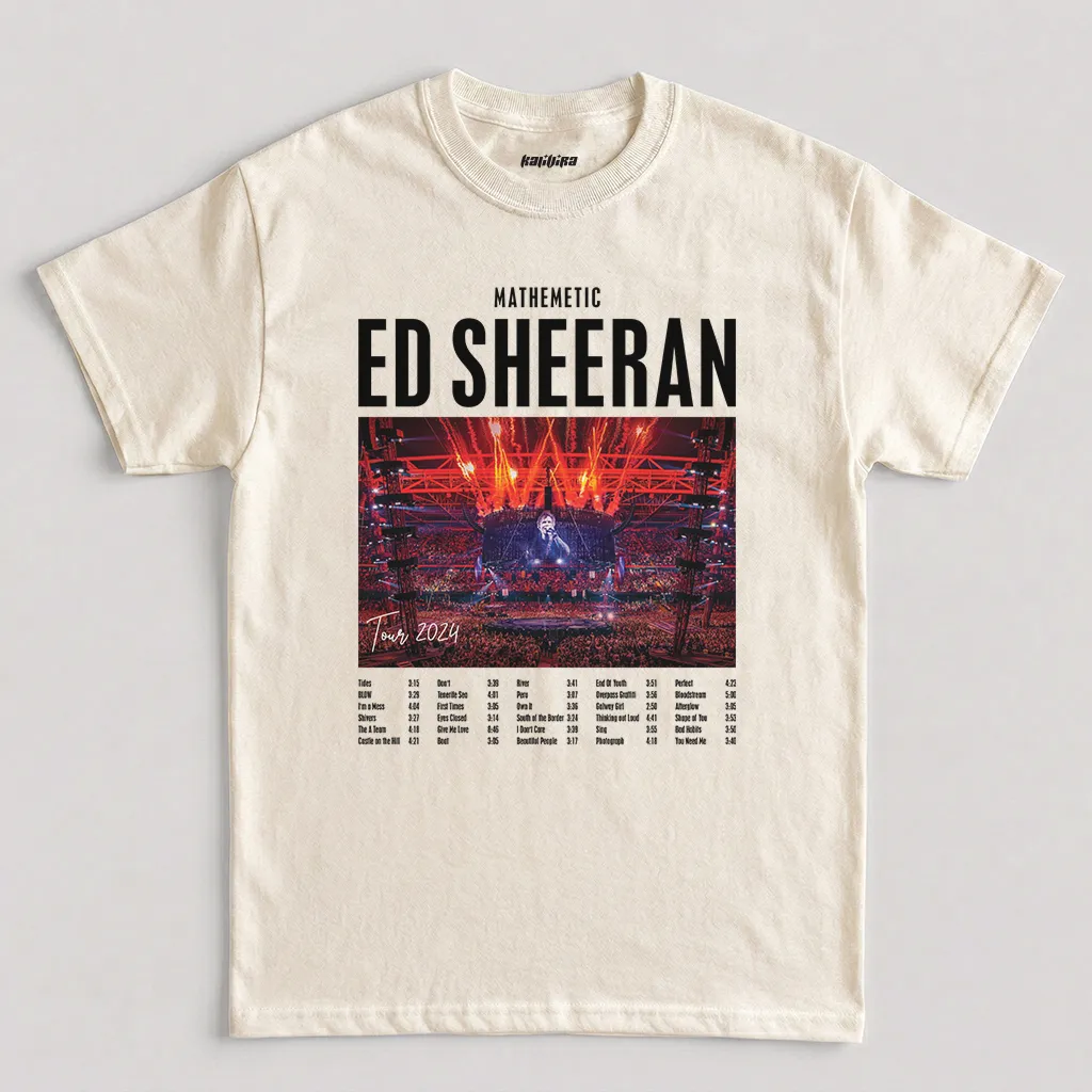 Naturlal Ed Sheeran Mathematics Concert Tour Graphic T-Shirt