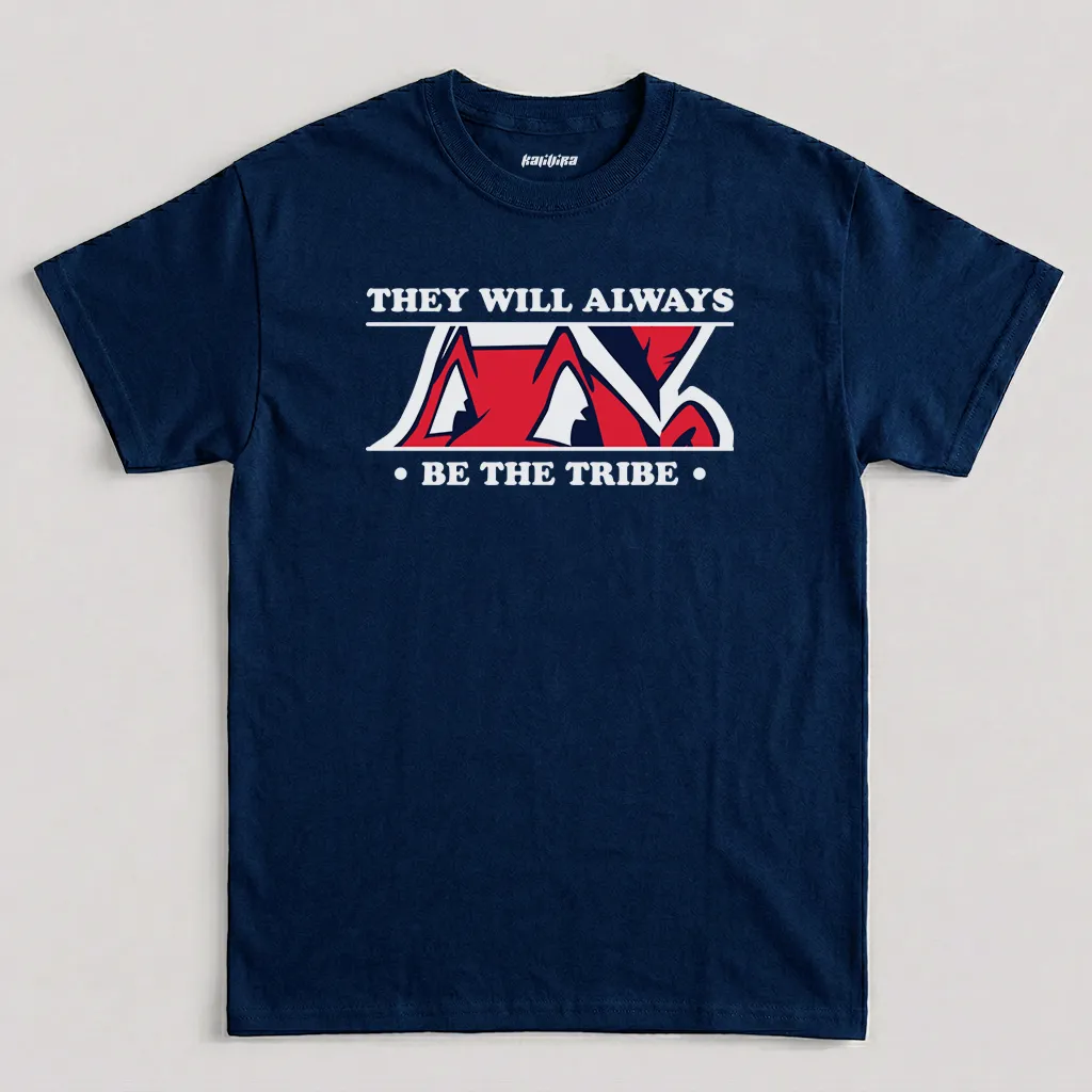 Navy Cleveland Indians They Will Always Be The Tribe Graphic T-Shirt, Guardians Fan Tee