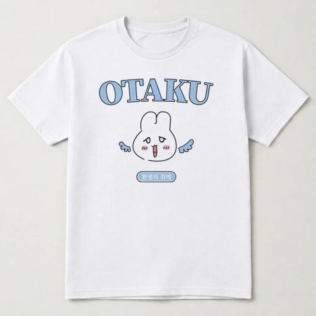Otaku T-Shirt, Cute Rabbit Graphic Tee White